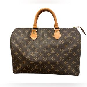 Authentic Louis Vuitton Monogram Speedy 35